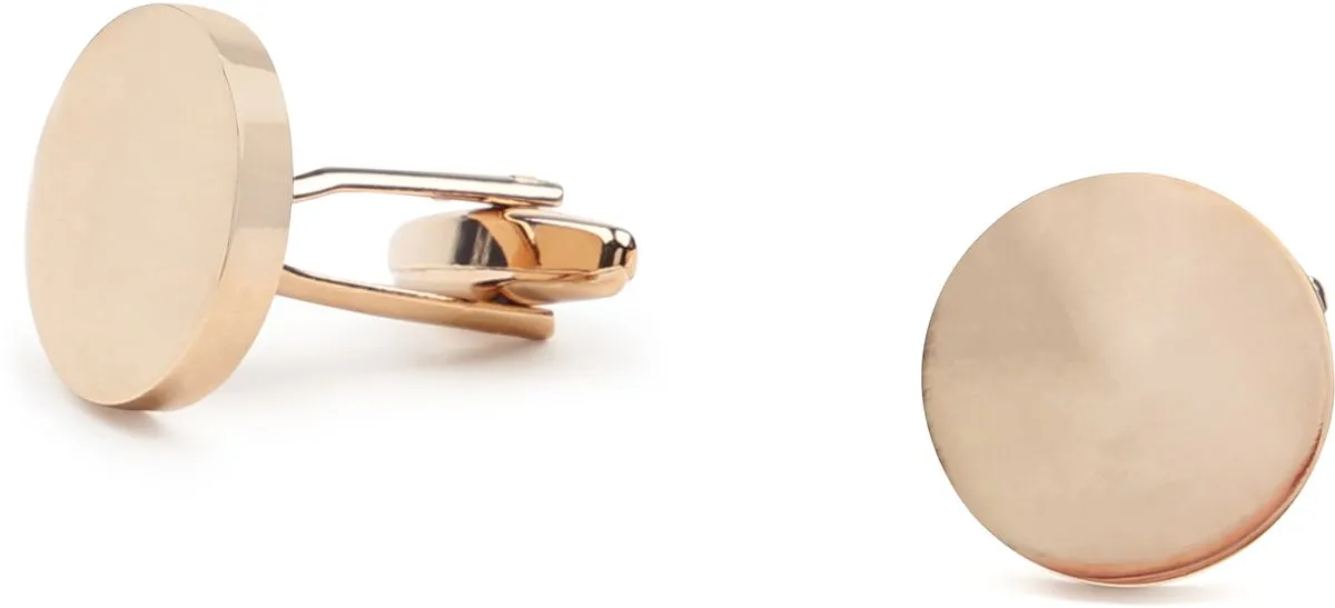 Boutons de Manchette Cercle Or Rose CL-21 Rose Gold commande