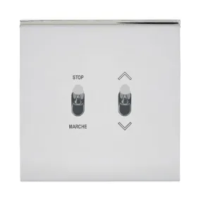 Commande volets roulants 6A acier miroir à position fixe Art d'Arnould univers Epure 67620 par Legrand