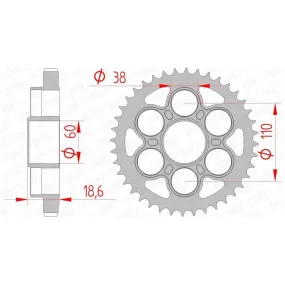 Couronne AFAM 40 dents acier pas 530 type 50900 Ducati Multistrada 1200 - Couronne