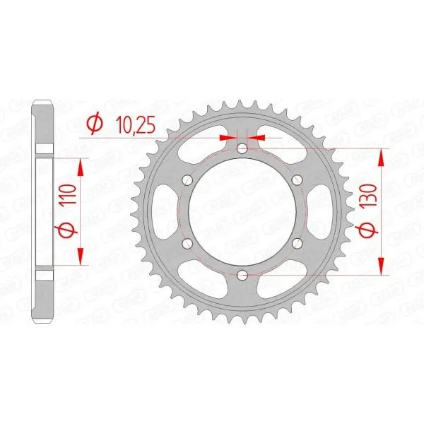 Couronne AFAM acier standard 12813 - 530