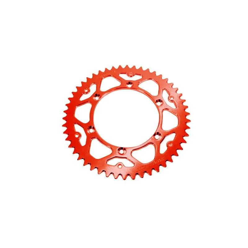 Couronne ART 50 dents alu ultra-light anti-boue pas 520 type 8000 rouge