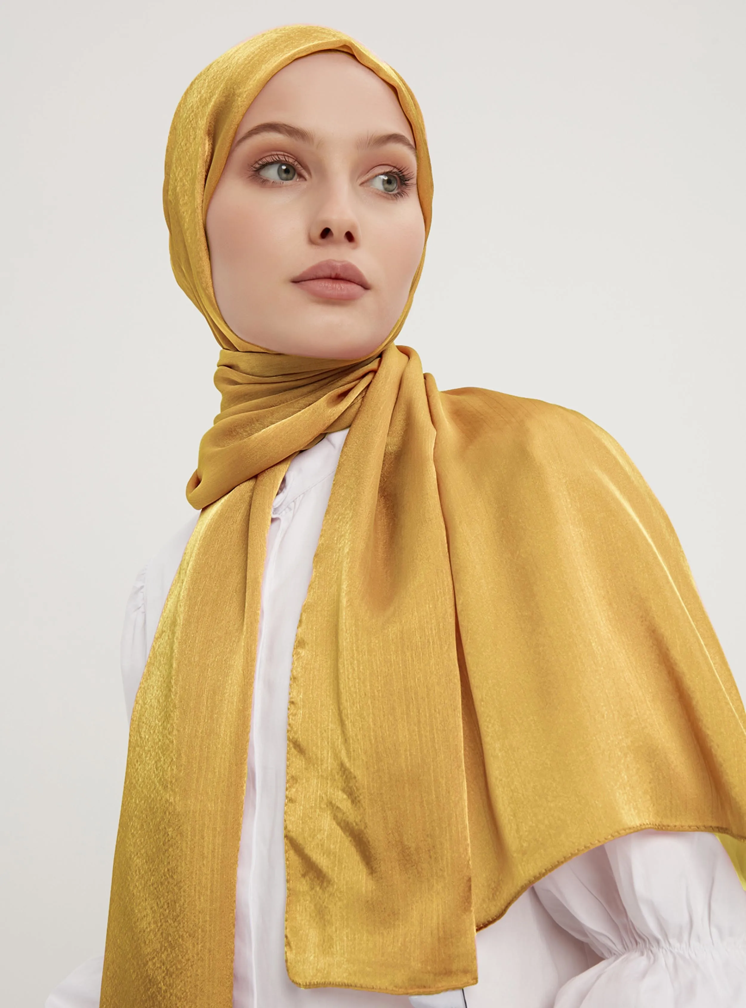 Gold color - Plain - Jazz - Chiffon - Shawl