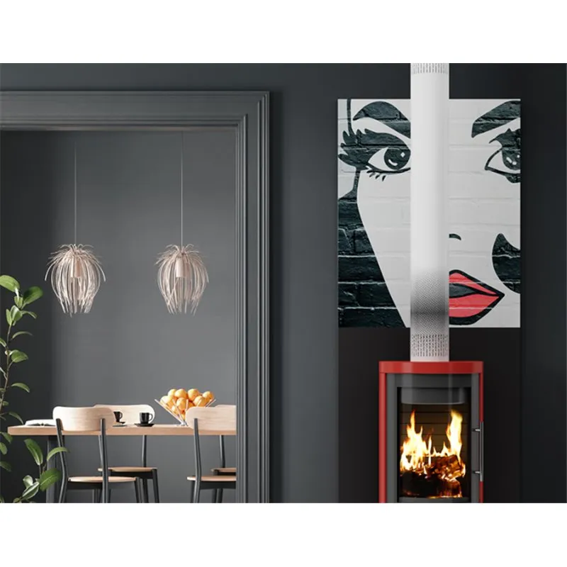 Habillage ventilé Design'Up Déco H 950 mm Pop'Art Ø 130 mm HV 130-950POP Poujoulat