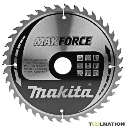 Makita Accessoires B-08501 Lame de scie HM Bois 210 x 30 x 40T