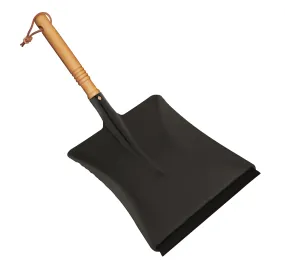 Pelle de ramassage L 45 cm Métal noir - Hêtre huilé