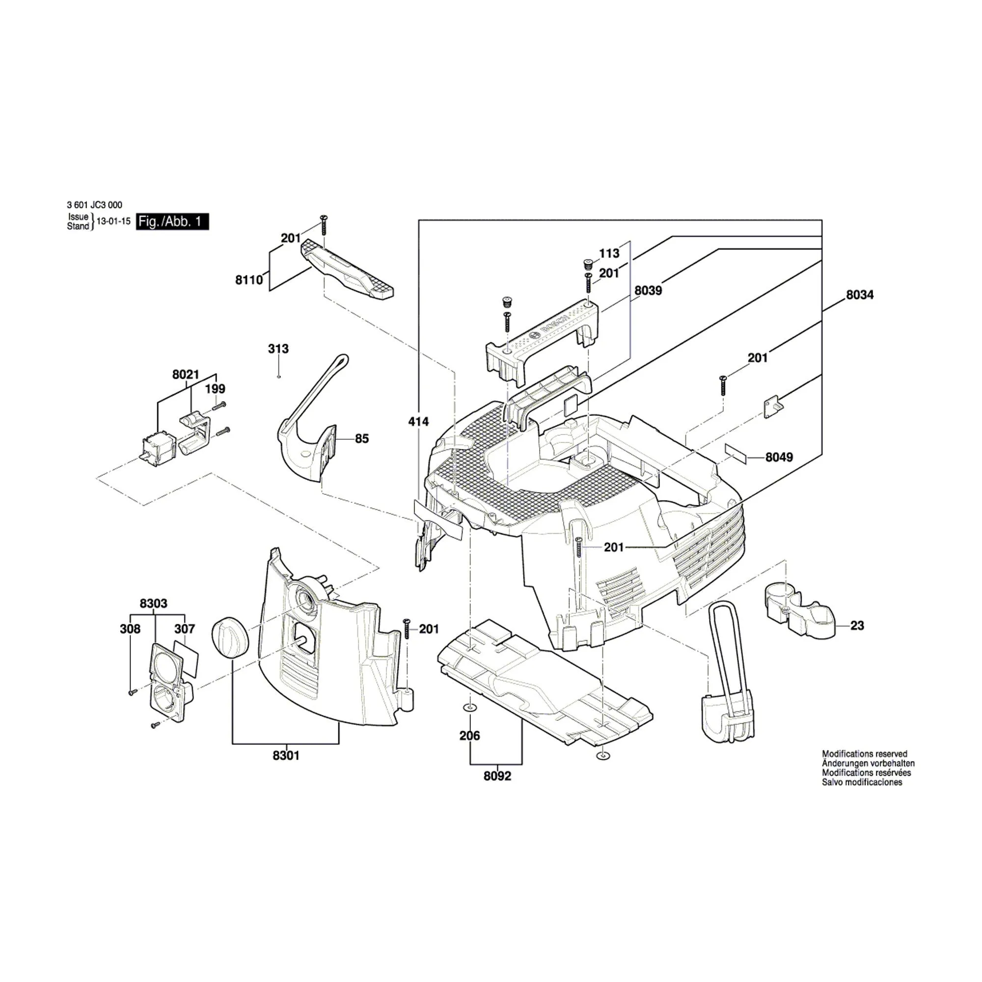Pièces détachées Aspirateur BOSCH GAS 35 L SFC 3601JC3000