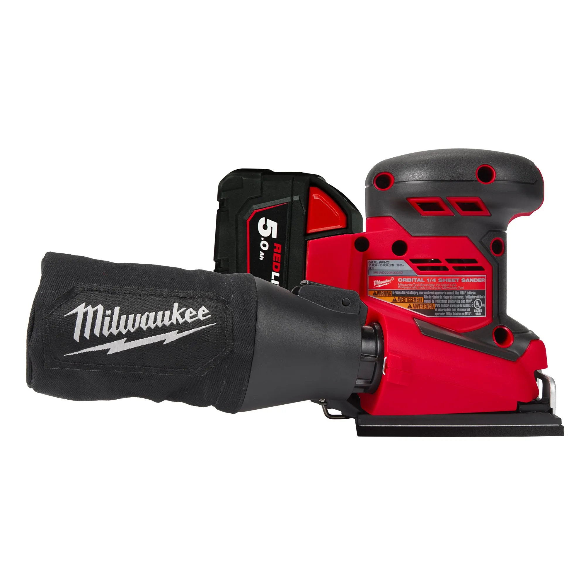 Ponceuse Milwaukee M18 BQSS-502B 18V 5Ah