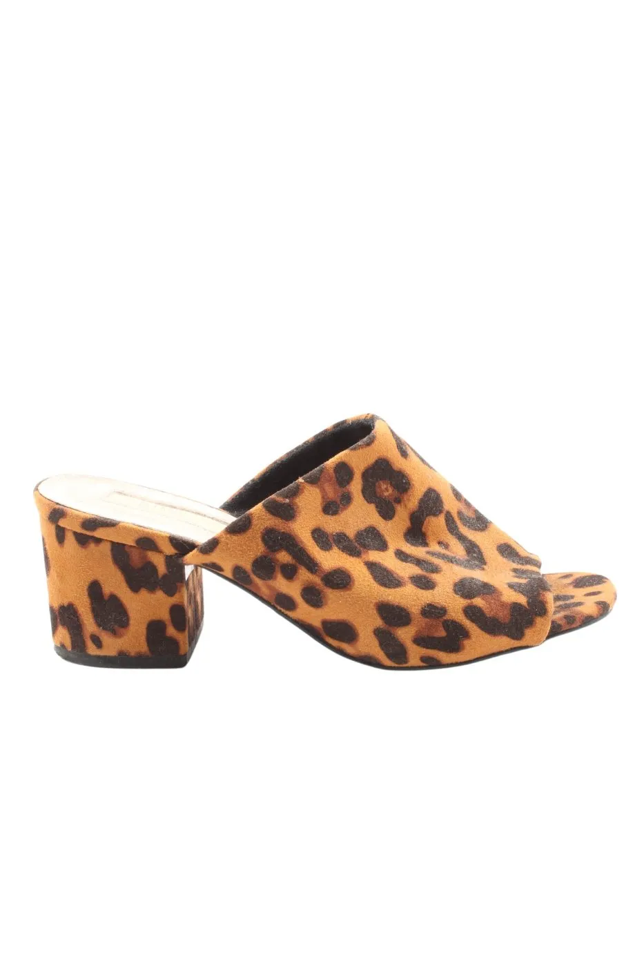 Primark Mule à talon brun-noir imprimé allover style décontracté