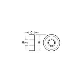 Roulement de rechange, 1/2" x 23mm  