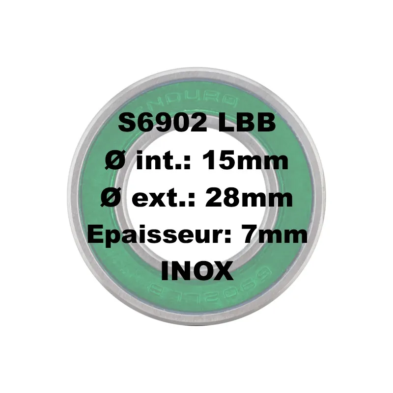 Roulement S6902 LLB 15x28x7 INOX