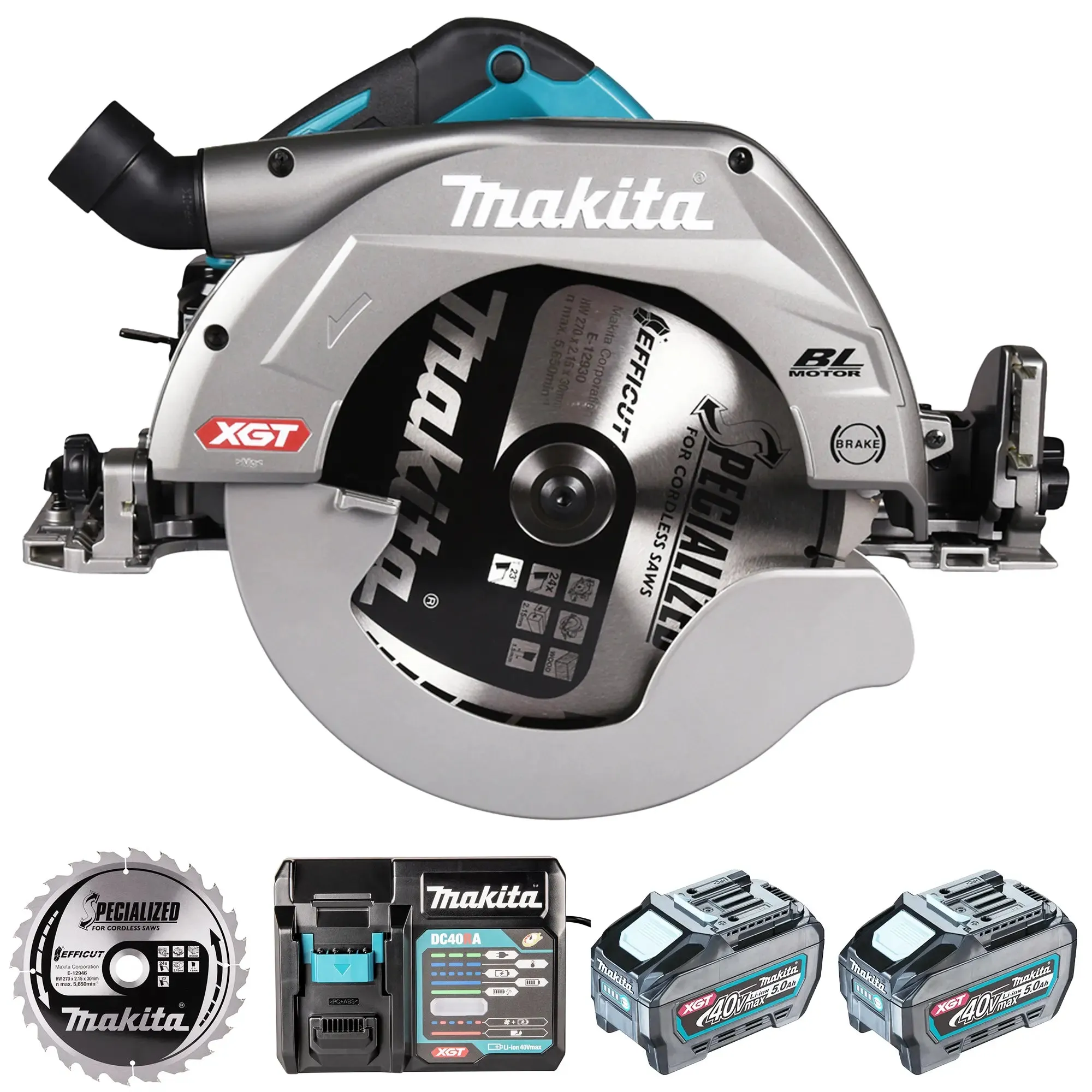 Scie circulaire Makita HS011GT201 40V 5Ah