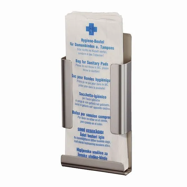 Support de sac hygiénique Air Wolf série Omicron II H x L x P : 260 x 130 x 40 mm acier inoxydable brossé 35-792 acheter à bas p